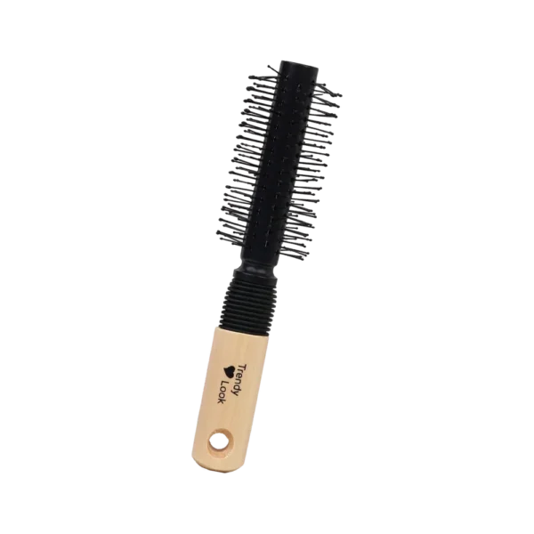 2311-BW Round Comb and Hair Brush for Curly Hair Styling - Perfect Small Hair Brush for Easy Hair Styling and Detangling - 2311-BW