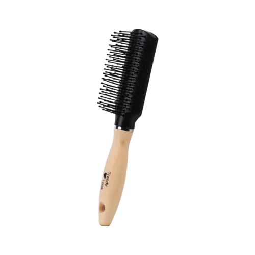 Round Comb and Hair Brush for Curly Hair Styling - Perfect Small Hair Brush for Easy Hair Styling and Detangling - 2343-AW