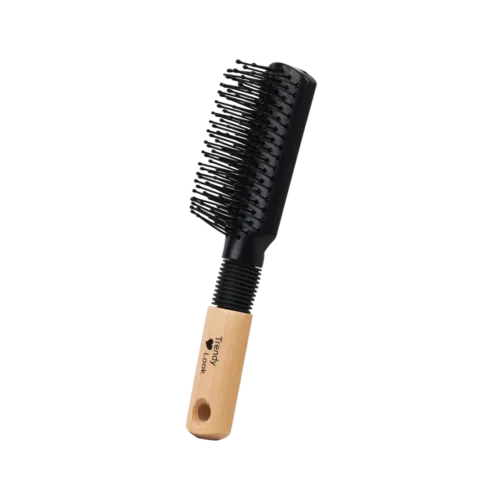 Round Comb and Hair Brush for Curly Hair Styling - Perfect Small Hair Brush for Easy Hair Styling and Detangling - 2343-BW