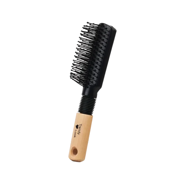 Round Comb and Hair Brush for Curly Hair Styling - Perfect Small Hair Brush for Easy Hair Styling and Detangling - 2343-BW
