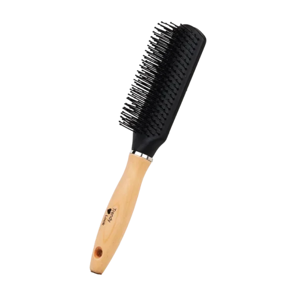 9543-AW Round Comb and Hair Brush for Curly Hair Styling - Perfect Flat Hair Brush for Easy Hair Styling and Detangling - 9543-AW
