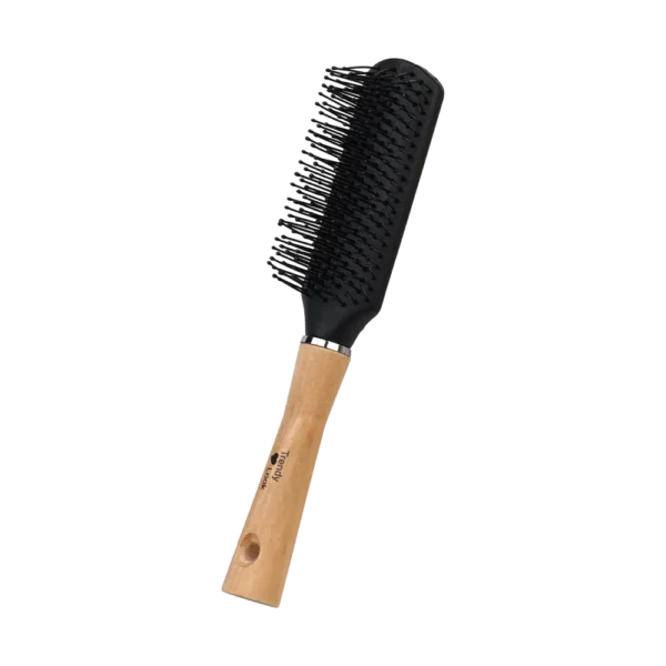 9543-HW Round Comb and Hair Brush for Curly Hair Styling - Perfect flat Hair Brush for Easy Hair Styling and Detangling - 9543-HW