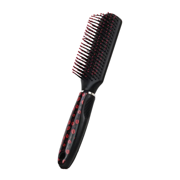 Round Comb and Hair Brush for Curly Hair Styling - Perfect Flat Hair Brush for Easy Hair Styling and Detangling - 9543-KH