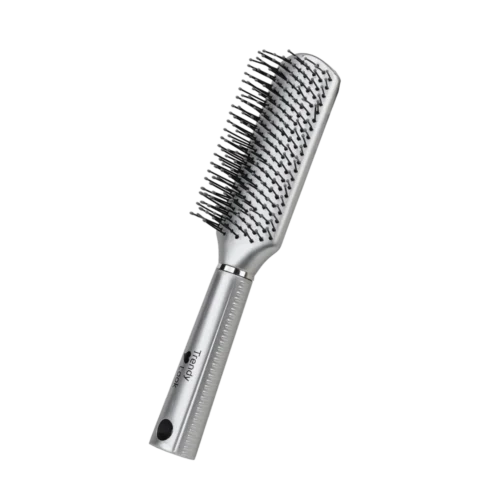 Round Comb and Hair Brush for Curly Hair Styling - Perfect Flat Hair Brush for Easy Hair Styling and Detangling - 9543-TT