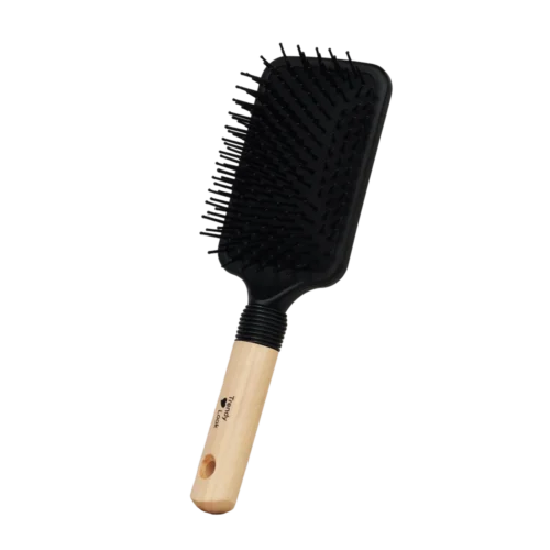 9595-BW Round Comb and Hair Brush for Curly Hair Styling - Perfect Paddle Hair Brush for Easy Hair Styling and Detangling - 9595-BW