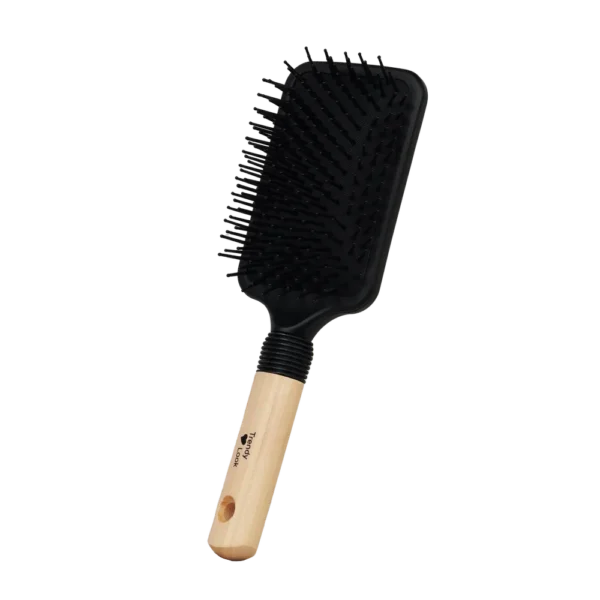 Round Comb and Hair Brush for Curly Hair Styling - Perfect Paddle Hair Brush for Easy Hair Styling and Detangling - 9595-BW