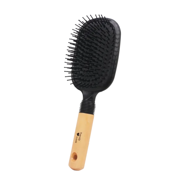 Round Comb and Hair Brush for Curly Hair Styling - Perfect Paddle Hair Brush for Easy Hair Styling and Detangling - 9731-BW