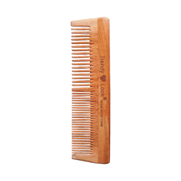 Multi Action Detangling Fizz Control Neem Wooden Comb - Double