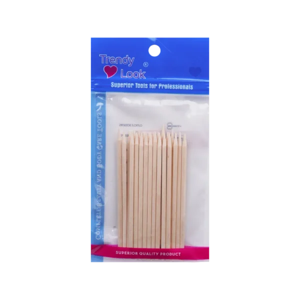 24 Pcs Orange Wood Nail Sticks Double Sided Cuticle Pusher Remover Manicure Pedicure Tool