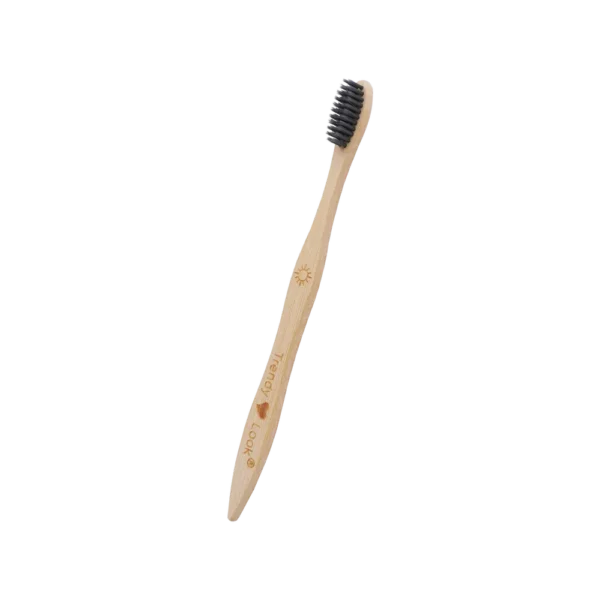 S-CHARCOAL Bamboo Toothbrush With S-Charcoal Activated Soft Bristles | Treated With Neem Oil | Fungus Protection | Bpa Free, Biodegradable