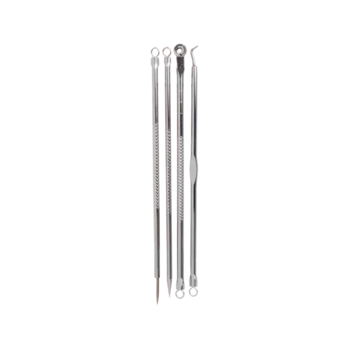 SP-17 Stainless Steel 4 pcs Acne Remover cum pusher Set - SP-17