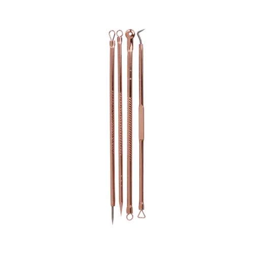 SP-19 Stainless Steel 4 pcs Acne Remover cum pusher Set - SP-19