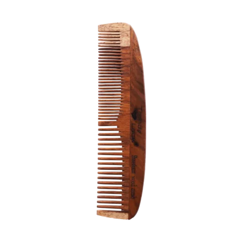 W008 Multi Action Detangling Fizz Control Sheesham Wooden Comb - W008