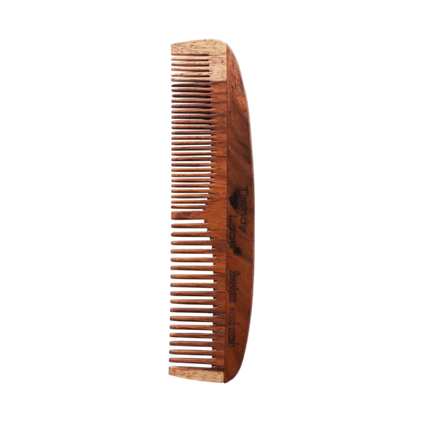 Multi Action Detangling Fizz Control Sheesham Wooden Comb - W008