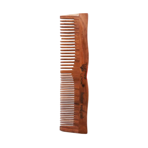 W021 Multi Action Detangling Fizz Control Sheesham Wooden Comb - W021