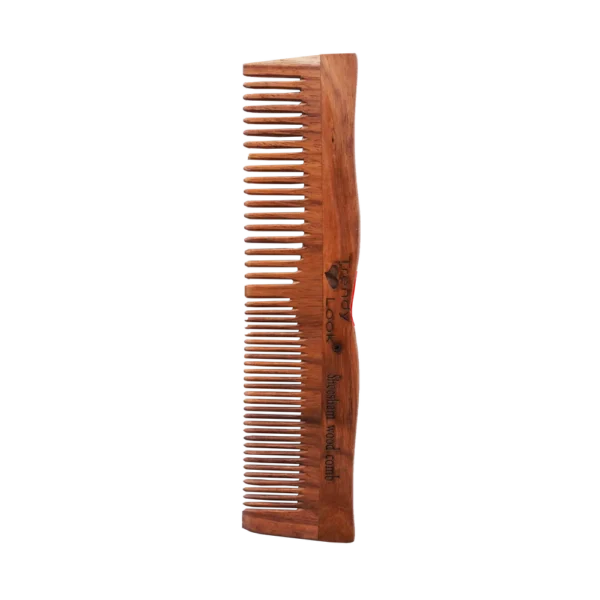 W021 Multi Action Detangling Fizz Control Sheesham Wooden Comb - W021