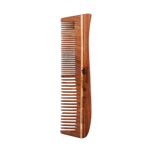 W022 Multi Action Detangling Fizz Control Sheesham Wooden Comb - W022