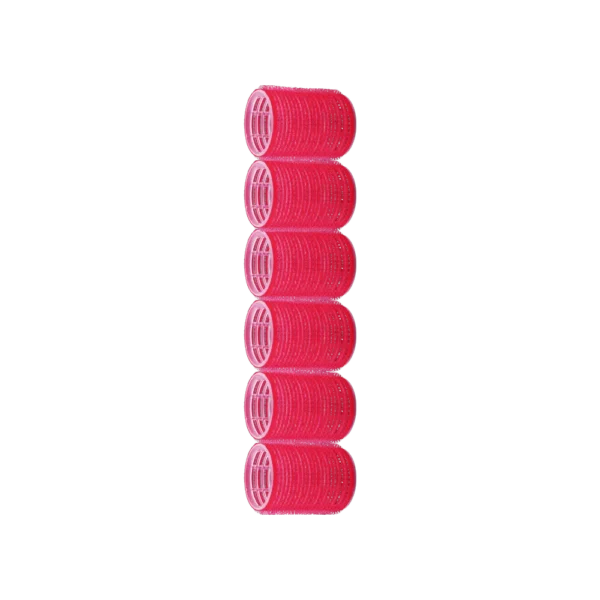 WHR-4 Hair Rollers Set of 6 Round Styling Clamps for Curls, Straightening and Flattening -WHR-4
