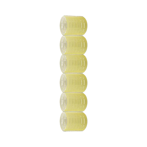 WHR-5 Hair Rollers Set of 6 Round Styling Clamps for Curls, Straightening and Flattening -WHR-5
