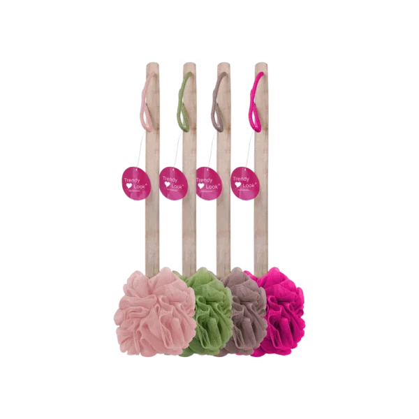 Loofah for Bathing | Exfoliating Wooden Handle Loofah Bath Shower Sponge Loofah -Round