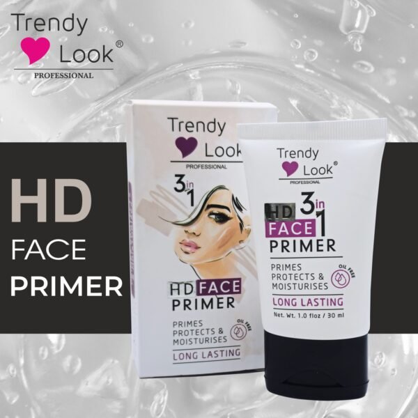 Trendy Look HD Primer – Oil-Free, Pore Minimizing & Long-Lasting Makeup Base – Matte Finish, Lightweight Formula, 30ml