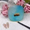 Trendy Look Nail Art Crystal Mixing Palette – Elegant Glass Dish for Gel, Polish & Pigment Blending
